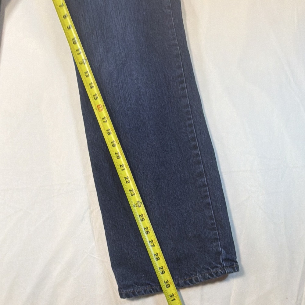 Eddie Bauer Womens Flannel Lined Jeans 8 Dark Wash Straight Leg Winter Denim - Picture 13 of 15